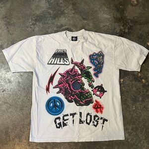 Lost Hills - LH Patch Logos Graphic Tee White XLarge